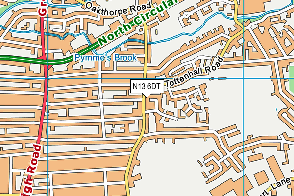 N13 6DT map - OS VectorMap District (Ordnance Survey) N13 6DT map - OS VectorMap District (Ordnance Survey)