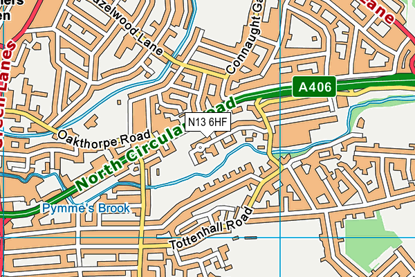 N13 6HF map - OS VectorMap District (Ordnance Survey) N13 6HF map - OS VectorMap District (Ordnance Survey)