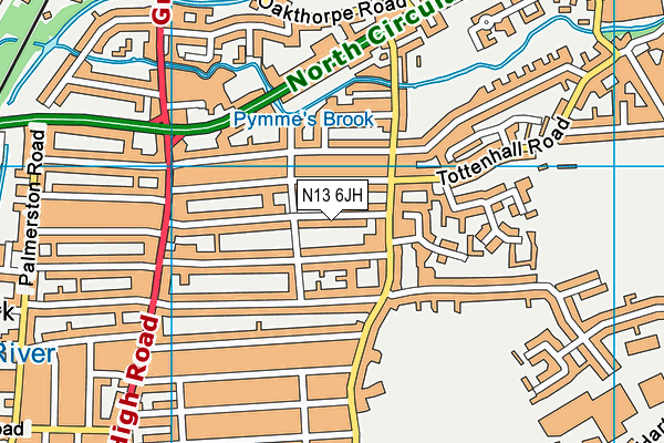 N13 6JH map - OS VectorMap District (Ordnance Survey) N13 6JH map - OS VectorMap District (Ordnance Survey)