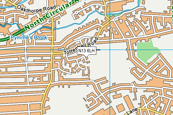 N13 6LH map - OS VectorMap District (Ordnance Survey) N13 6LH map - OS VectorMap District (Ordnance Survey)