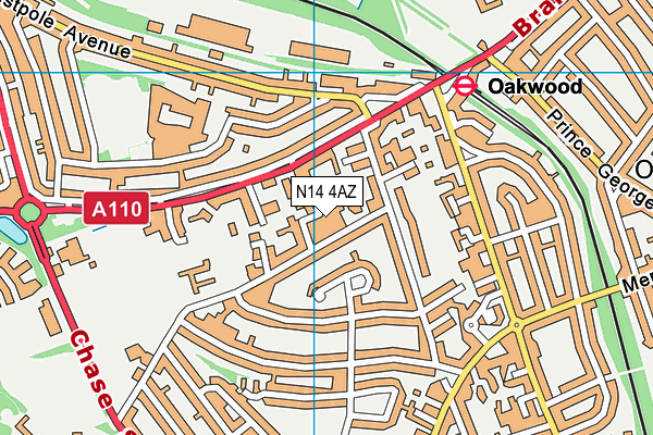 N14 4AZ map - OS VectorMap District (Ordnance Survey) N14 4AZ map - OS VectorMap District (Ordnance Survey)