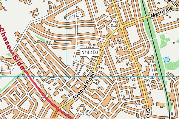 N14 4DJ map - OS VectorMap District (Ordnance Survey) N14 4DJ map - OS VectorMap District (Ordnance Survey)