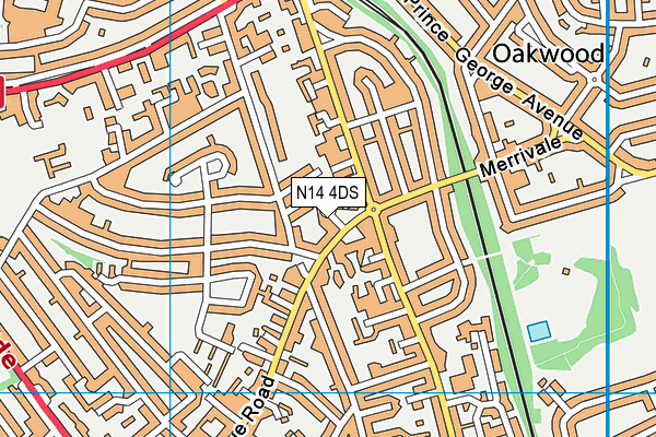 N14 4DS map - OS VectorMap District (Ordnance Survey) N14 4DS map - OS VectorMap District (Ordnance Survey)