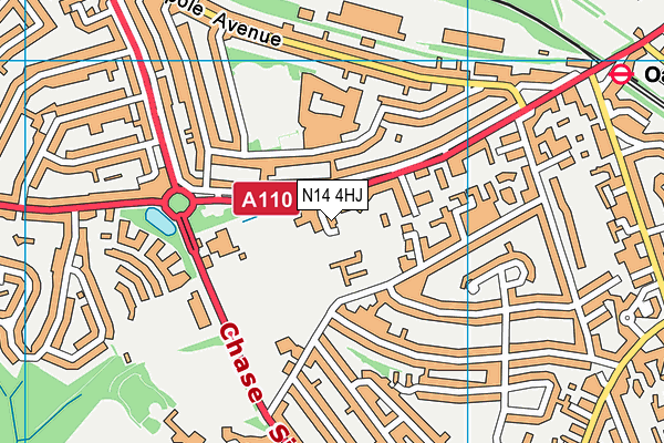 N14 4HJ map - OS VectorMap District (Ordnance Survey) N14 4HJ map - OS VectorMap District (Ordnance Survey)