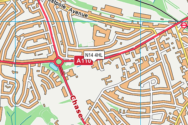 N14 4HL map - OS VectorMap District (Ordnance Survey) N14 4HL map - OS VectorMap District (Ordnance Survey)