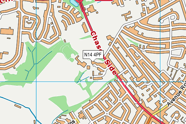 N14 4PF map - OS VectorMap District (Ordnance Survey) N14 4PF map - OS VectorMap District (Ordnance Survey)