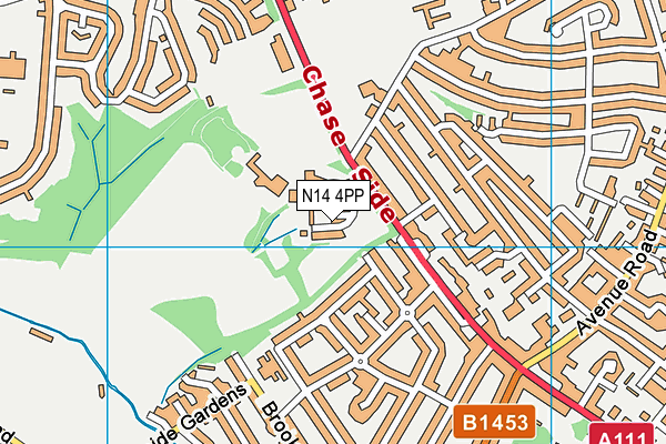 N14 4PP map - OS VectorMap District (Ordnance Survey) N14 4PP map - OS VectorMap District (Ordnance Survey)