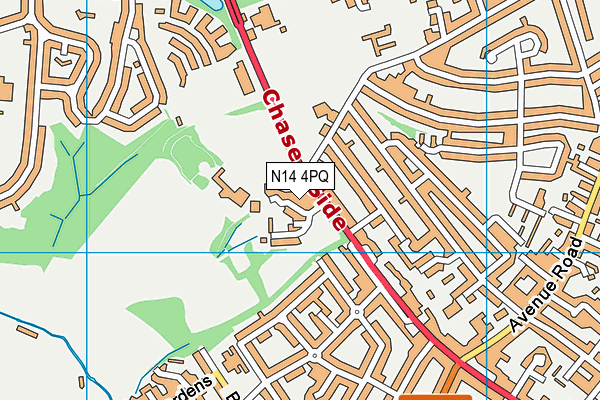 N14 4PQ map - OS VectorMap District (Ordnance Survey) N14 4PQ map - OS VectorMap District (Ordnance Survey)