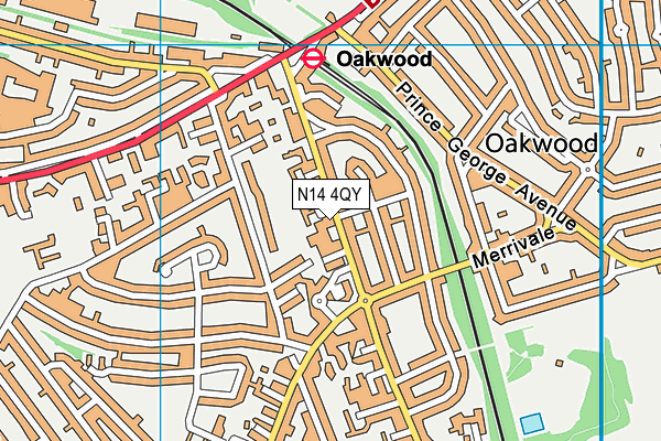 N14 4QY map - OS VectorMap District (Ordnance Survey) N14 4QY map - OS VectorMap District (Ordnance Survey)
