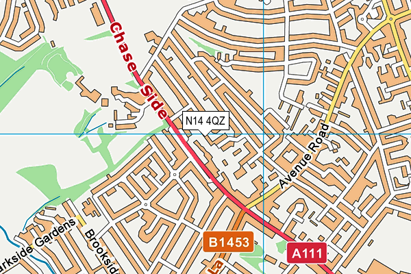 N14 4QZ map - OS VectorMap District (Ordnance Survey) N14 4QZ map - OS VectorMap District (Ordnance Survey)