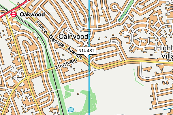 N14 4ST map - OS VectorMap District (Ordnance Survey) N14 4ST map - OS VectorMap District (Ordnance Survey)