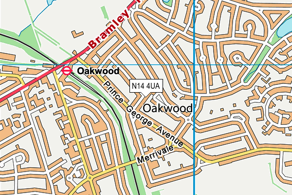 N14 4UA map - OS VectorMap District (Ordnance Survey) N14 4UA map - OS VectorMap District (Ordnance Survey)