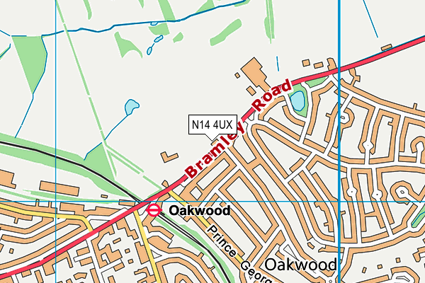 N14 4UX map - OS VectorMap District (Ordnance Survey) N14 4UX map - OS VectorMap District (Ordnance Survey)