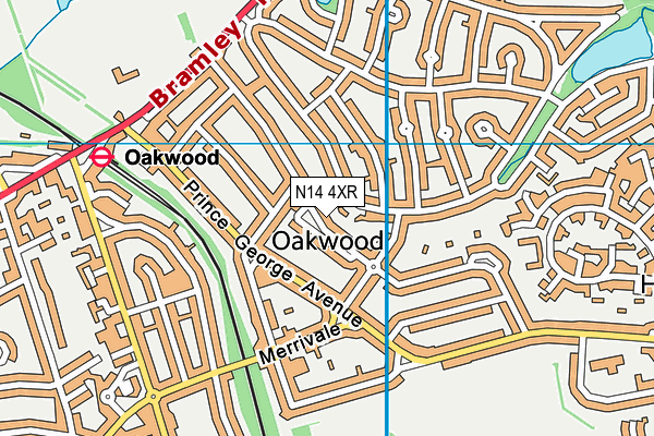 N14 4XR map - OS VectorMap District (Ordnance Survey) N14 4XR map - OS VectorMap District (Ordnance Survey)
