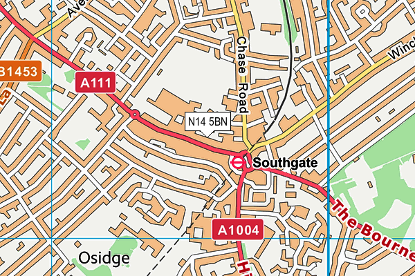 N14 5BN map - OS VectorMap District (Ordnance Survey) N14 5BN map - OS VectorMap District (Ordnance Survey)