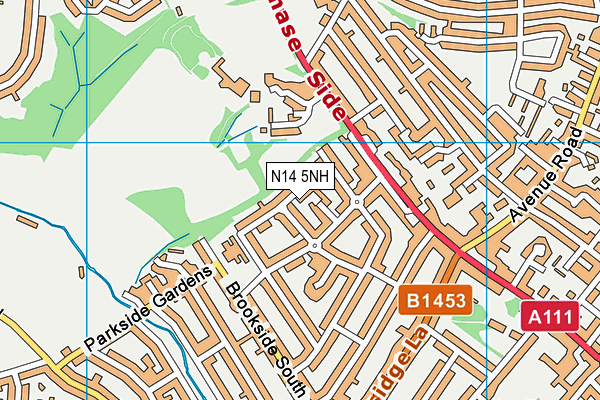 N14 5NH map - OS VectorMap District (Ordnance Survey) N14 5NH map - OS VectorMap District (Ordnance Survey)