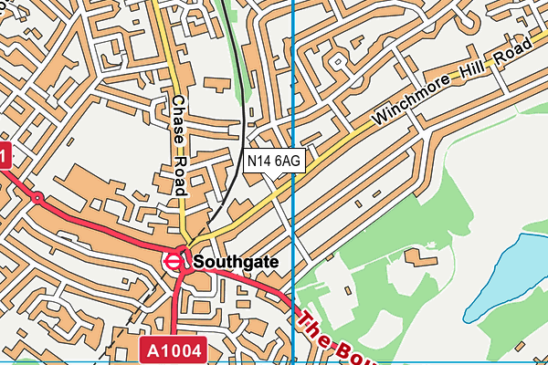 N14 6AG map - OS VectorMap District (Ordnance Survey) N14 6AG map - OS VectorMap District (Ordnance Survey)