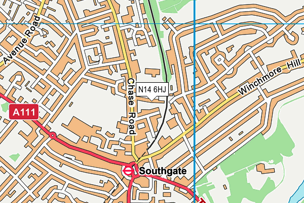 N14 6HJ map - OS VectorMap District (Ordnance Survey) N14 6HJ map - OS VectorMap District (Ordnance Survey)