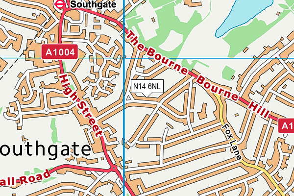 N14 6NL map - OS VectorMap District (Ordnance Survey)