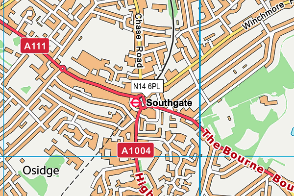 N14 6PL map - OS VectorMap District (Ordnance Survey) N14 6PL map - OS VectorMap District (Ordnance Survey)
