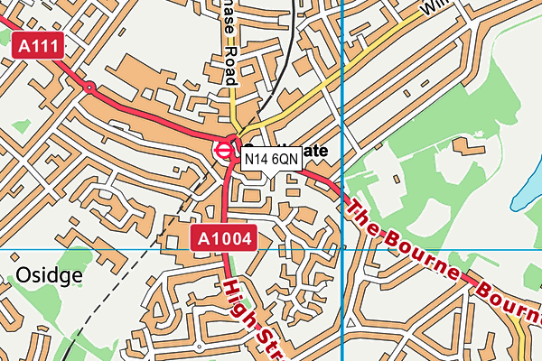 N14 6QN map - OS VectorMap District (Ordnance Survey) N14 6QN map - OS VectorMap District (Ordnance Survey)