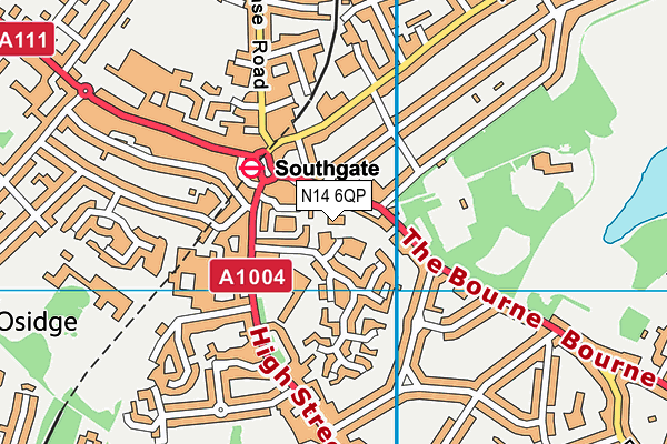 N14 6QP map - OS VectorMap District (Ordnance Survey) N14 6QP map - OS VectorMap District (Ordnance Survey)