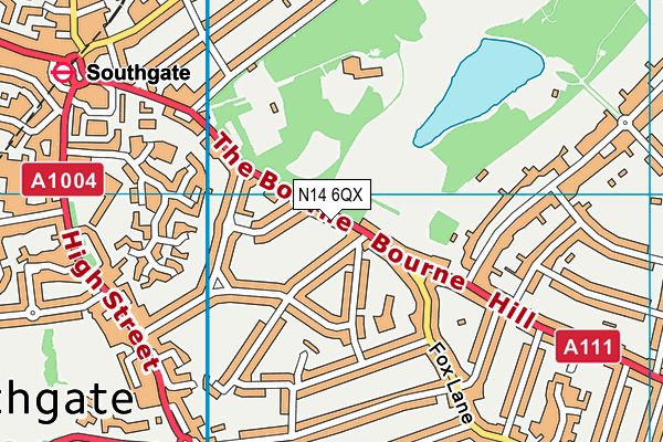 N14 6QX map - OS VectorMap District (Ordnance Survey) N14 6QX map - OS VectorMap District (Ordnance Survey)
