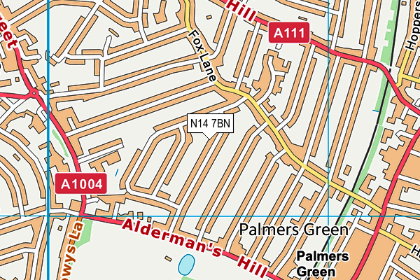 N14 7BN map - OS VectorMap District (Ordnance Survey) N14 7BN map - OS VectorMap District (Ordnance Survey)