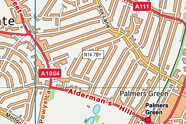 N14 7BY map - OS VectorMap District (Ordnance Survey) N14 7BY map - OS VectorMap District (Ordnance Survey)