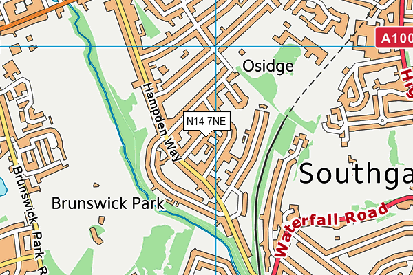 N14 7NE map - OS VectorMap District (Ordnance Survey) N14 7NE map - OS VectorMap District (Ordnance Survey)