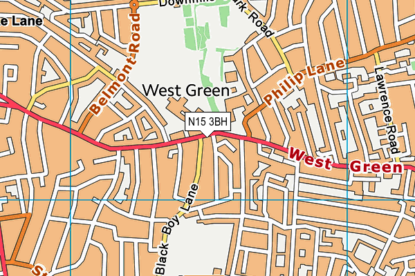 N15 3BH map - OS VectorMap District (Ordnance Survey) N15 3BH map - OS VectorMap District (Ordnance Survey)