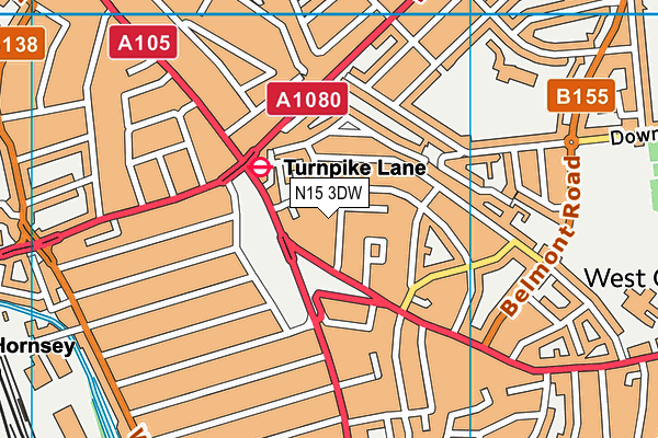 N15 3DW map - OS VectorMap District (Ordnance Survey) N15 3DW map - OS VectorMap District (Ordnance Survey)