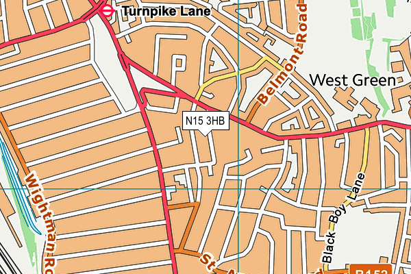 N15 3HB map - OS VectorMap District (Ordnance Survey) N15 3HB map - OS VectorMap District (Ordnance Survey)
