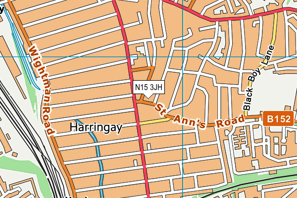 N15 3JH map - OS VectorMap District (Ordnance Survey) N15 3JH map - OS VectorMap District (Ordnance Survey)
