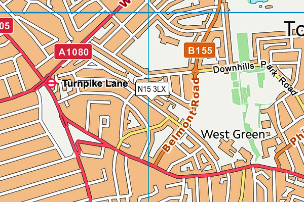 N15 3LX map - OS VectorMap District (Ordnance Survey) N15 3LX map - OS VectorMap District (Ordnance Survey)