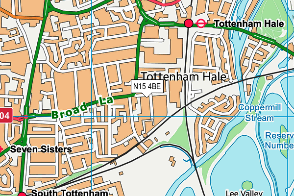 N15 4BE map - OS VectorMap District (Ordnance Survey) N15 4BE map - OS VectorMap District (Ordnance Survey)