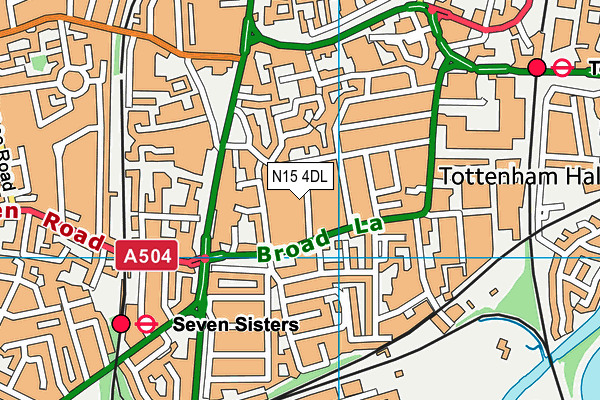 N15 4DL map - OS VectorMap District (Ordnance Survey)