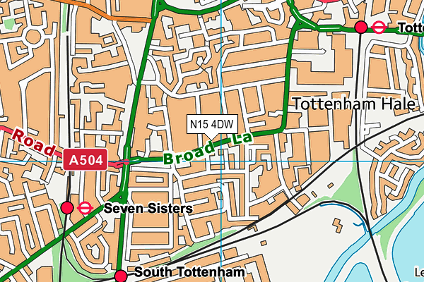 N15 4DW map - OS VectorMap District (Ordnance Survey)