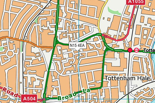 N15 4EA map - OS VectorMap District (Ordnance Survey)