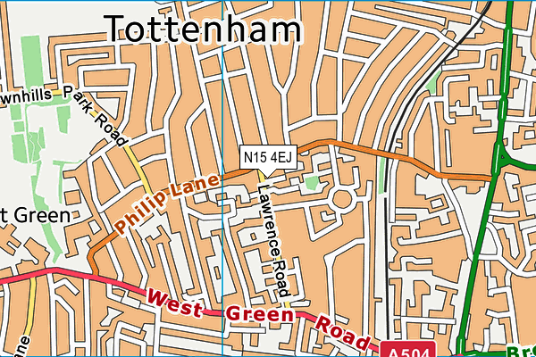 N15 4EJ map - OS VectorMap District (Ordnance Survey) N15 4EJ map - OS VectorMap District (Ordnance Survey)