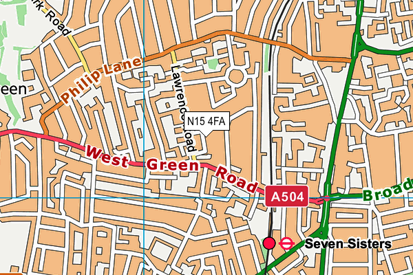 N15 4FA map - OS VectorMap District (Ordnance Survey) N15 4FA map - OS VectorMap District (Ordnance Survey)