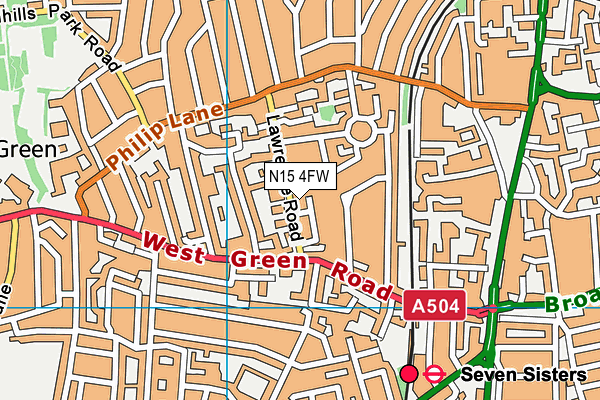 N15 4FW map - OS VectorMap District (Ordnance Survey) N15 4FW map - OS VectorMap District (Ordnance Survey)