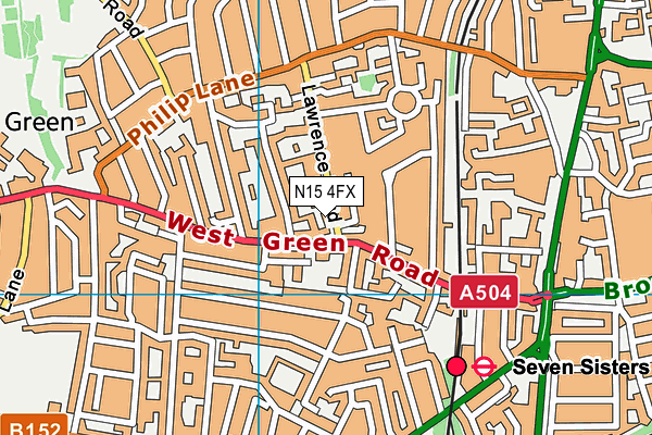 N15 4FX map - OS VectorMap District (Ordnance Survey) N15 4FX map - OS VectorMap District (Ordnance Survey)