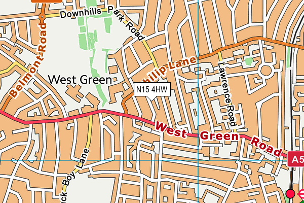 N15 4HW map - OS VectorMap District (Ordnance Survey) N15 4HW map - OS VectorMap District (Ordnance Survey)