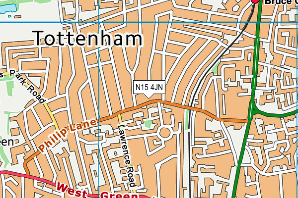 N15 4JN map - OS VectorMap District (Ordnance Survey) N15 4JN map - OS VectorMap District (Ordnance Survey)