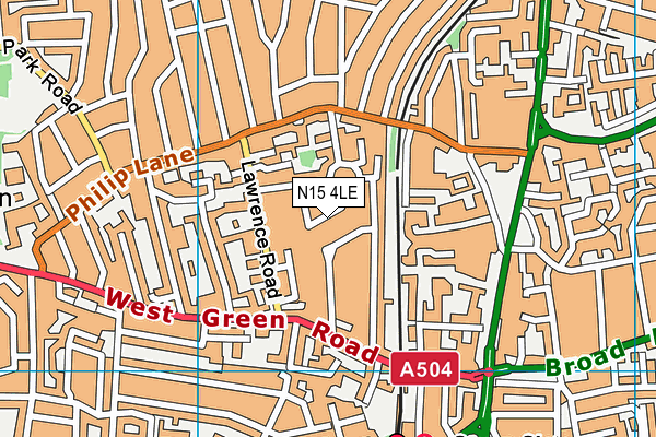 N15 4LE map - OS VectorMap District (Ordnance Survey) N15 4LE map - OS VectorMap District (Ordnance Survey)