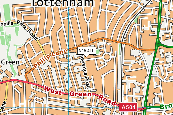 N15 4LL map - OS VectorMap District (Ordnance Survey) N15 4LL map - OS VectorMap District (Ordnance Survey)