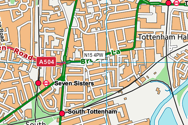 N15 4PW map - OS VectorMap District (Ordnance Survey) N15 4PW map - OS VectorMap District (Ordnance Survey)