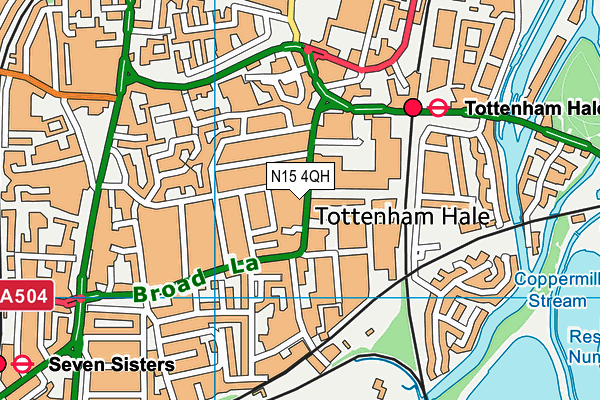 N15 4QH map - OS VectorMap District (Ordnance Survey)