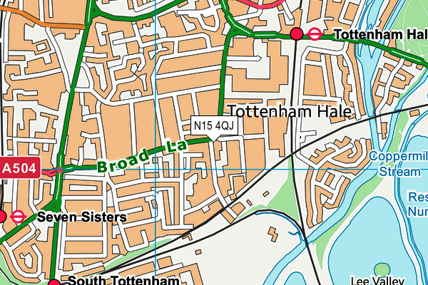 N15 4QJ map - OS VectorMap District (Ordnance Survey) N15 4QJ map - OS VectorMap District (Ordnance Survey)